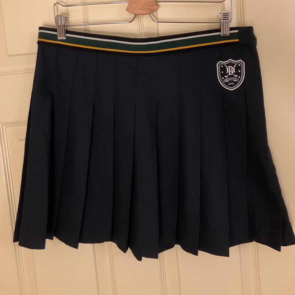 Banana republic athletics heritage navy blue wool blend mini skirt tennis 34 12